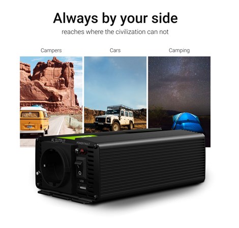 Green Cell strujni inverter 12V na 220V, 1000W/2000W (INV08)