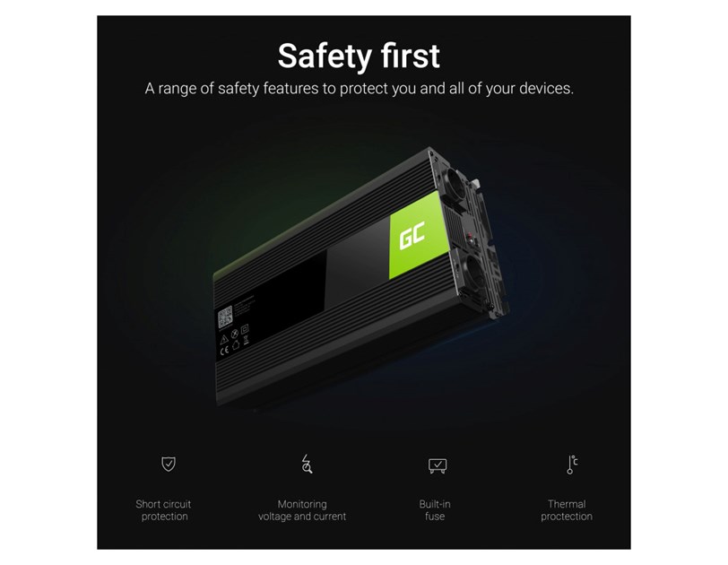 Green Cell strujni inverter 12V na 220V, 3000W/6000W (INV12)