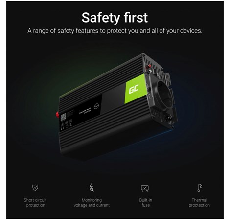 Green Cell strujni inverter 12V na 230V, 150W/300W (INV06)