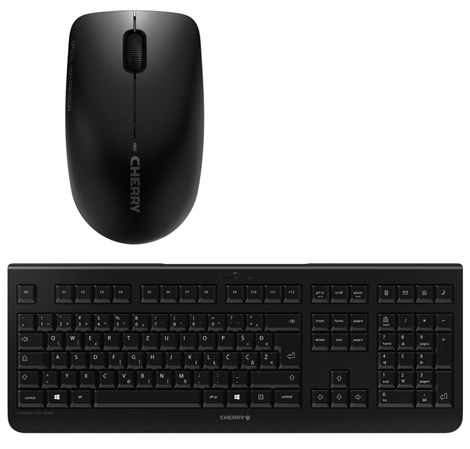 Cherry DW 3000 bežična tipkovnica + miš, crna