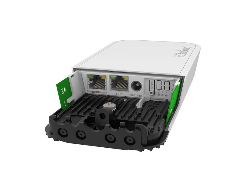 Mikrotik wAP ac LTE6 Kit, 710MHz CPU, 128MB RAM, 2×GLAN, 2.4Ghz/5Ghz 802.11b/g/n/an/ac, LTE CAT6 modem, MicroSIM, RouterOS L4, vanjsko kućište, PSU, Gbit PoE inj.