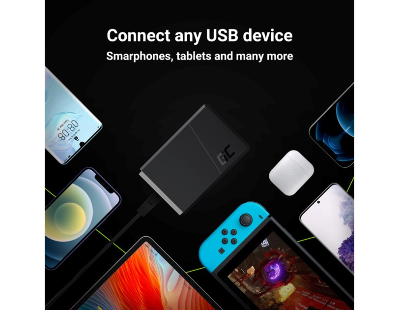 Green Cell (CHARGC05) brzi punjač 5xUSB-A, 52W, Ultra Charge, Smart Charge 