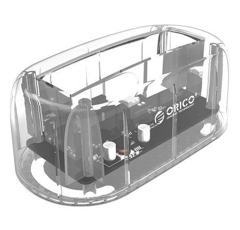 Orico Docking stanica 3.5" SATA HDD, USB3.1 Gen2/Type-C, prozirna, 12TB max (ORICO 6139C3-CR)