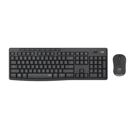 Logitech MK295 Silent bežična tipkovnica+miš, USB, tamnosiva (920-009809)