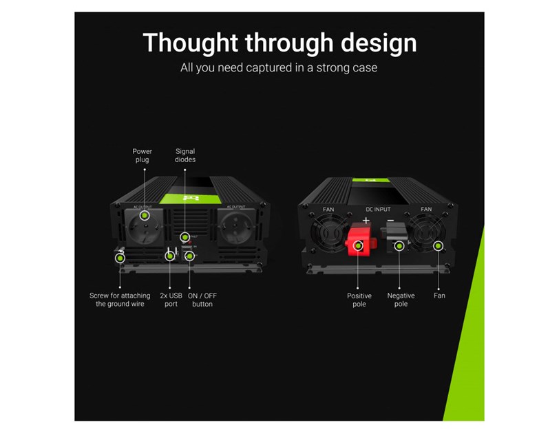 Green Cell inverter 24V na 230V 2000W/4000W Pure sine wave (INV20)