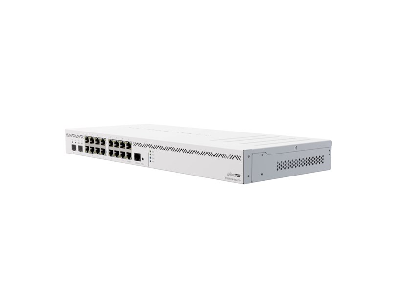 Mikrotik Cloud Core Router 2004-16G-2S+, Cortex-A57, 4GB DDR4, 128MB NAND, 16×GLAN, 2×SFP+, 1U rackmount, Dual PSU, RouterOS L6