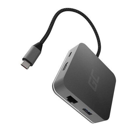 Green Cell HUB adapter 6in1 USB-C (HDMI, USB-C, 3x USB 3.0 & Ethernet) - za MacBook Pro, Dell XPS, Lenovo X1 Carbon & ostale