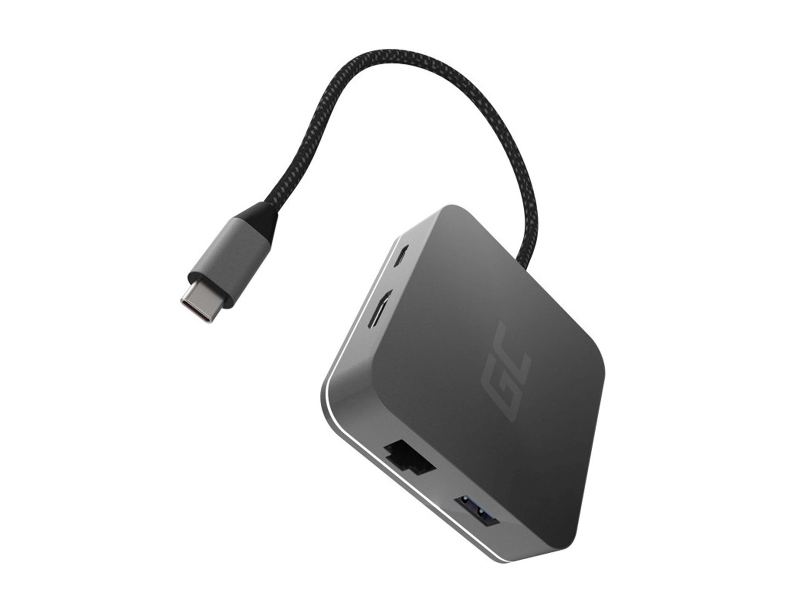 Green Cell HUB adapter 6in1 USB-C (HDMI, USB-C, 3x USB 3.0 & Ethernet) - za MacBook Pro, Dell XPS, Lenovo X1 Carbon & ostale