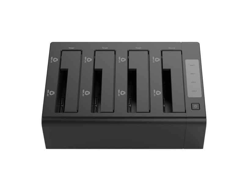 Orico Docking stanica 4×2.5"/3.5" SATA HDD, funkcija kloniranja, USB3.0 (ORICO-6648US3-C-V1-EU-BK-BP)