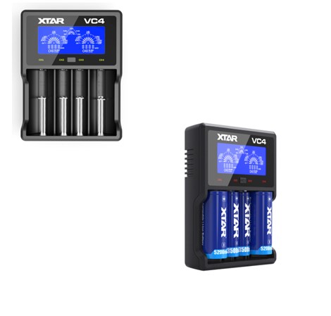 XTAR VC4 Li-Ion/Ni-Mh punjač AA/AAA baterija, LCD zaslon, USB