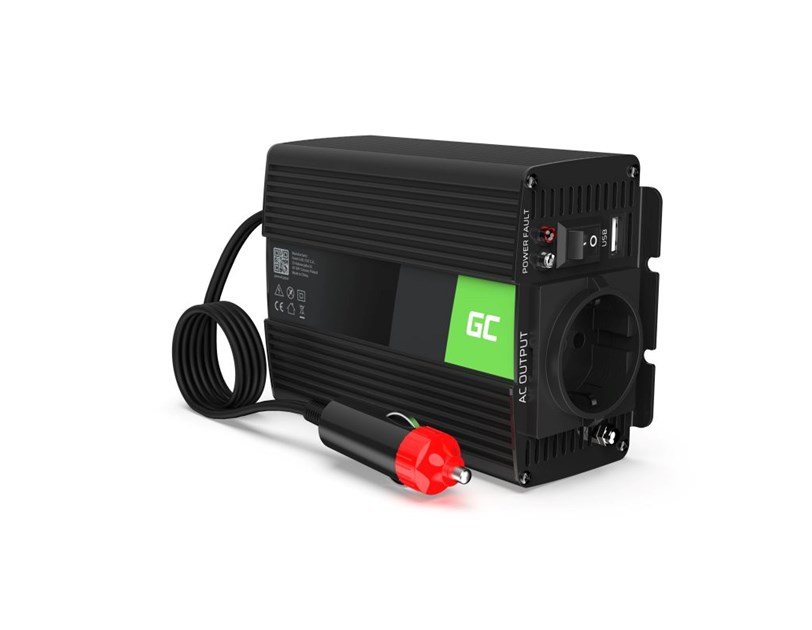 Green Cell inverter 12V na 230V, 150W/300W čisti sinus