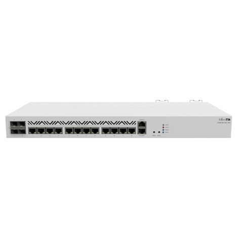 Mikrotik Cloud Core Router 2116-12G-4S+, AL73400 CPU (16-cores), Marvell 98DX3255 switch-chip, 16GB RAM, 4xSFP+ cage, 13×Gbit LAN, M.2 PCIe slot, RouterOS L6, 1U rackmount, Dual PSU