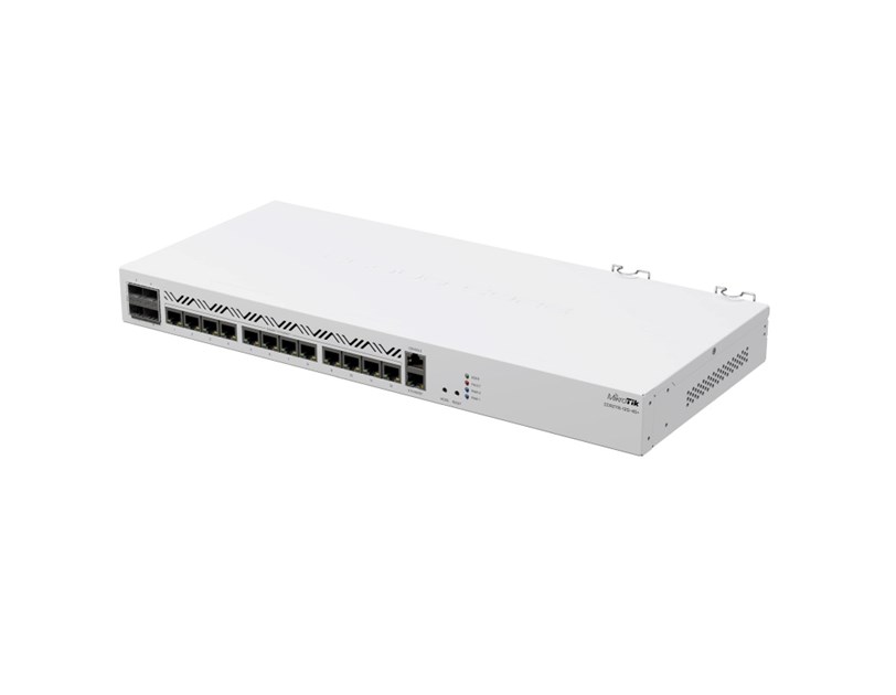 Mikrotik Cloud Core Router 2116-12G-4S+, AL73400 CPU (16-cores), Marvell 98DX3255 switch-chip, 16GB RAM, 4xSFP+ cage, 13×Gbit LAN, M.2 PCIe slot, RouterOS L6, 1U rackmount, Dual PSU