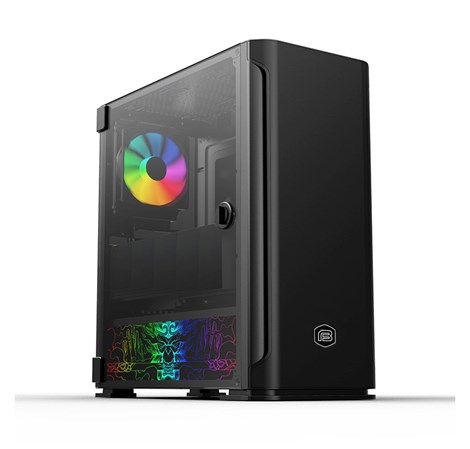 Bit Force GALAXY ATG-2 Midi Tower ARGB Gaming PC ATX kućište bez napajanja, crno