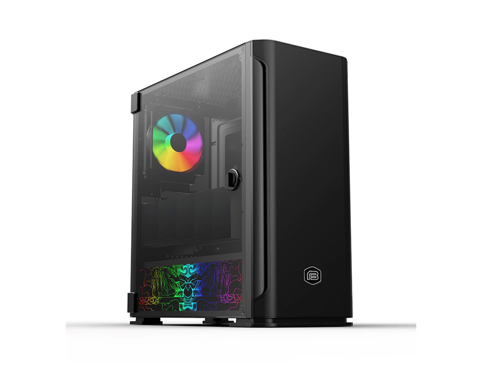 Bit Force GALAXY ATG-2 Midi Tower ARGB Gaming PC ATX kućište bez napajanja, crno