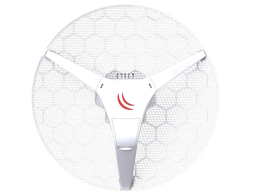 Mikrotik RBLHG-5nD-3 (LHG 5), Dual Chain 5Ghz 802.11an, 24.5dBi antena, 600MHz CPU, 64MB RAM, 1x LAN, POE, PSU, RouterOS L3 - BULK