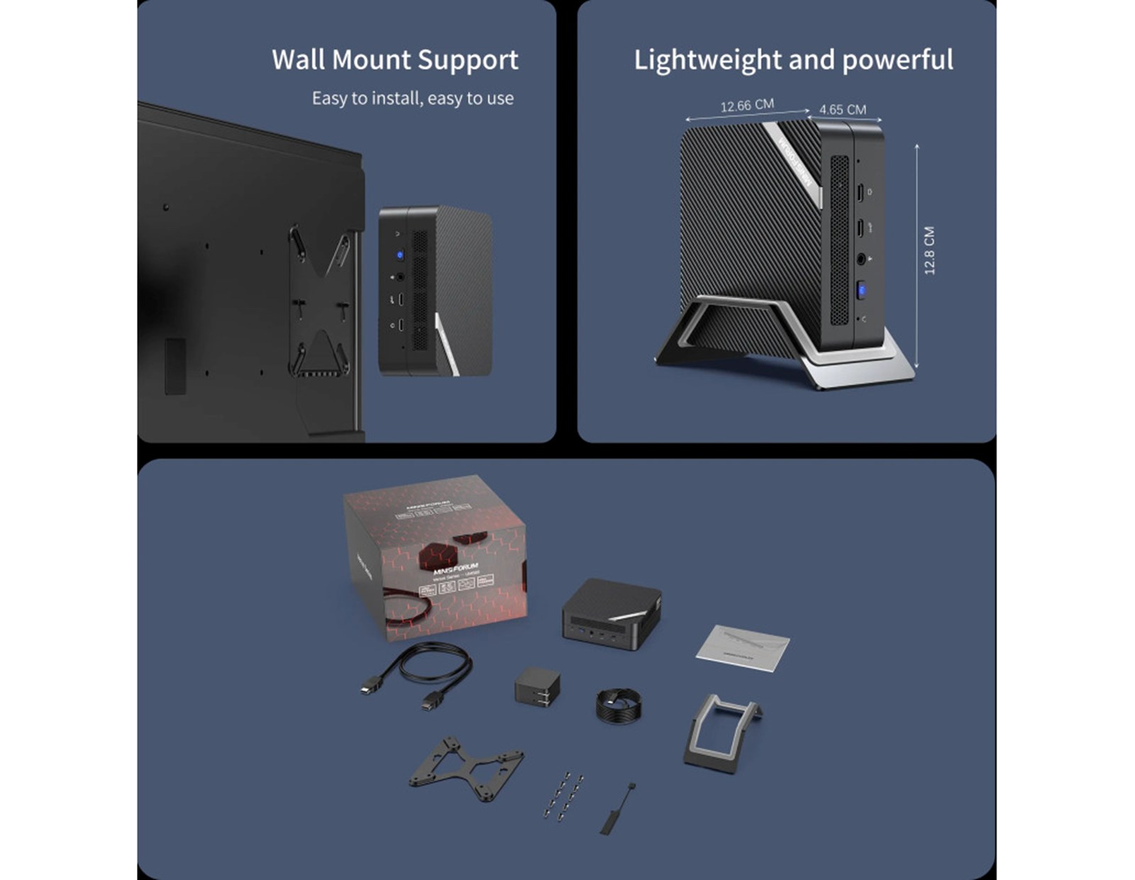 Minisforum Venus UM560, AMD R5-5625U, 32GB DDR4, 512GB SSD, Radeon Graphics, HDMI/USB-C, 2.5G-bit RJ45 + Win 11 Pro