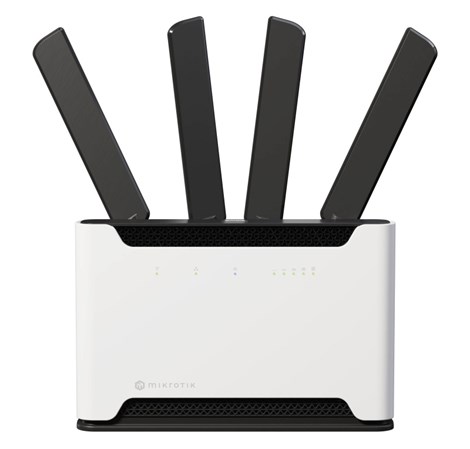 Mikrotik Chateau 5G ax kit, 1.8GHz CPU, 1GB RAM, 1×2.5 G-LAN, 4×G-LAN, Wi-Fi 6, 2.4Ghz/5Ghz, 802.11ax, LTE/5G modem, USB, M.2, MicroSIM, PSU, tower kućište, RouterOS L4