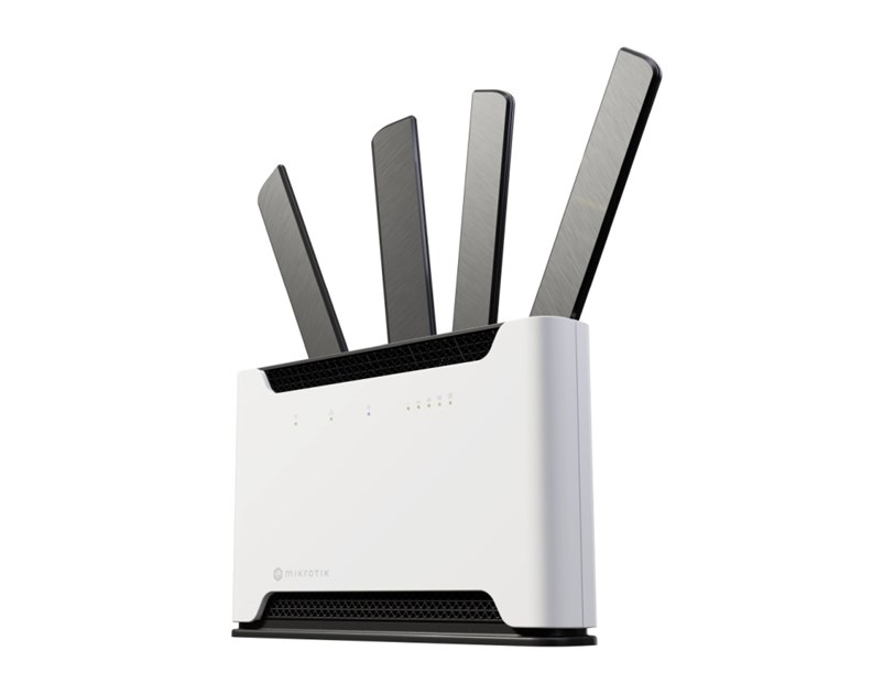 Mikrotik Chateau 5G ax kit, 1.8GHz CPU, 1GB RAM, 1×2.5 G-LAN, 4×G-LAN, Wi-Fi 6, 2.4Ghz/5Ghz, 802.11ax, LTE/5G modem, USB, M.2, MicroSIM, PSU, tower kućište, RouterOS L4