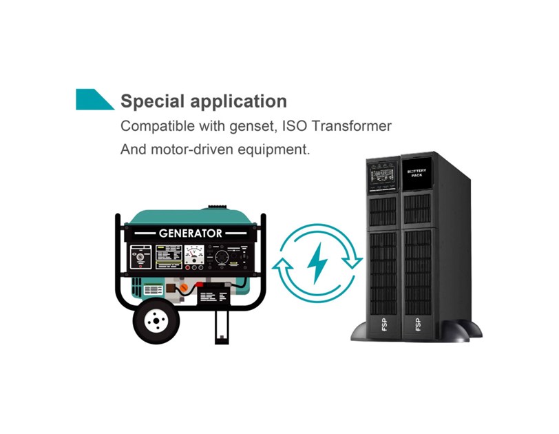Fortron Source UPS Clippers Rack/Tower 6000VA/6000W, On-line double conversion, USB, RS-232, EPO, LCD, BEZ BATERIJA