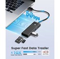 Orico 5-portni Hub, 3×USB-A 3.0, 1×SD, 1×TF, crni (ORICO-PAPW3AT-U3-015-BK-BP)