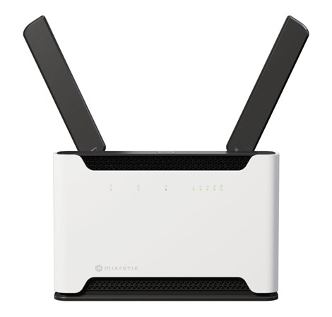 Mikrotik Chateau LTE18 ax kit, 1.8GHz CPU, 1GB RAM, 1×2.5 G-LAN, 4×G-LAN, 2.4Ghz/5Ghz, 802.11ax, LTE CAT18 modem, microSIM, USB, PSU, tower kućište, RouterOS L4