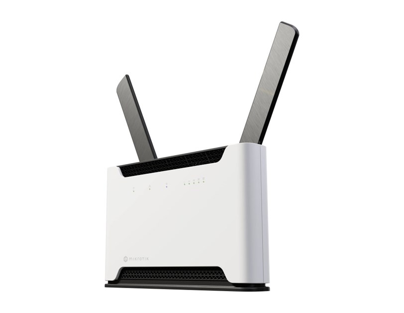 Mikrotik Chateau LTE18 ax kit, 1.8GHz CPU, 1GB RAM, 1×2.5 G-LAN, 4×G-LAN, 2.4Ghz/5Ghz, 802.11ax, LTE CAT18 modem, microSIM, USB, PSU, tower kućište, RouterOS L4