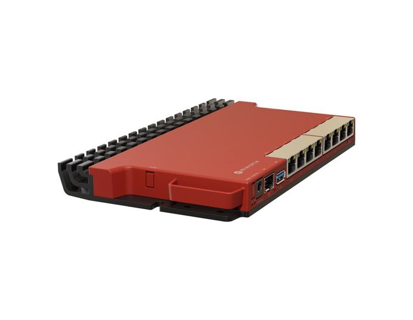 Mikrotik RouterBOARD L009UiGS-RM, 800MHz CPU, 512MB RAM, 8×G-LAN, 1×2.5G SFP, USB, desktop/1U rackmount kučište, PSU, K-79 rackmount kit, RouterOS L5