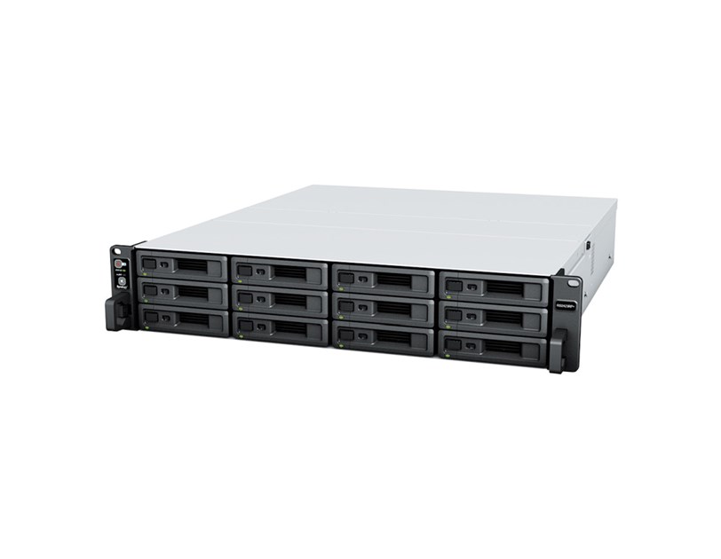 Synology RS2423RP+ RackStation 12-bay NAS server, AMD Ryzen V1780B, 8GB DDR4, Hot-Swap HDD, 2×1GbE/1×10GbE, Link Aggregation, Wake on LAN/WAN, Redundant Power Supply