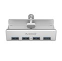Orico 4-portni USB-A 3.0 HUB, 4xUSB-A 3.0 clip type , srebrni (ORICO-MH4PU-SV-BP)