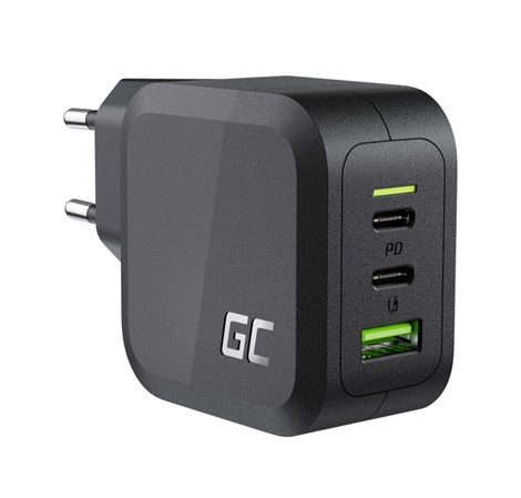 Green Cell (CHARGC08) zidni punjač 65W, 2×USB-C/1×USB-A