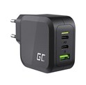 Green Cell (CHARGC08) zidni punjač 65W, 2×USB-C/1×USB-A