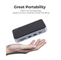 Orico 10-portni Docking station + M.2 kućište, 1x USB-C (100W), 1x USB 3.2, 1x USB-C, 2x USB-A 3.0, 1x HDMI, RJ-45, SD/TF