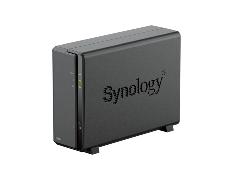 Synology DS124 DiskStation 1-bay NAS server, 2.5"/3.5" HDD/SSD podrška, Wake on LAN/WAN, 1GB DDR4, 1×1GbE, 2×USB3.2 Gen1