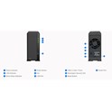 Synology DS124 DiskStation 1-bay NAS server, 2.5"/3.5" HDD/SSD podrška, Wake on LAN/WAN, 1GB DDR4, 1×1GbE, 2×USB3.2 Gen1