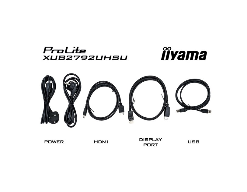 IIYAMA 27" XUB2792UHSU-B5 4K UHD (3840×2160) IPS, Pivot, 4ms, DVI/HDMI/DP, 2×USB3.2, zvučnici, crni