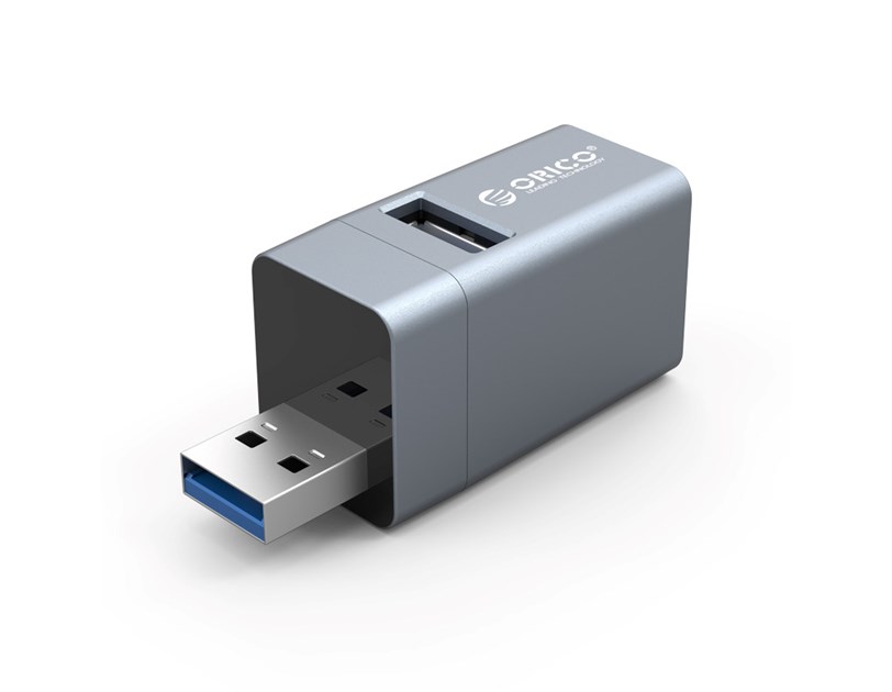 Orico 3-portni mini USB-A HUB 3x USB-A, srebrni (ORICO-MINI-U32L-GY-BP)