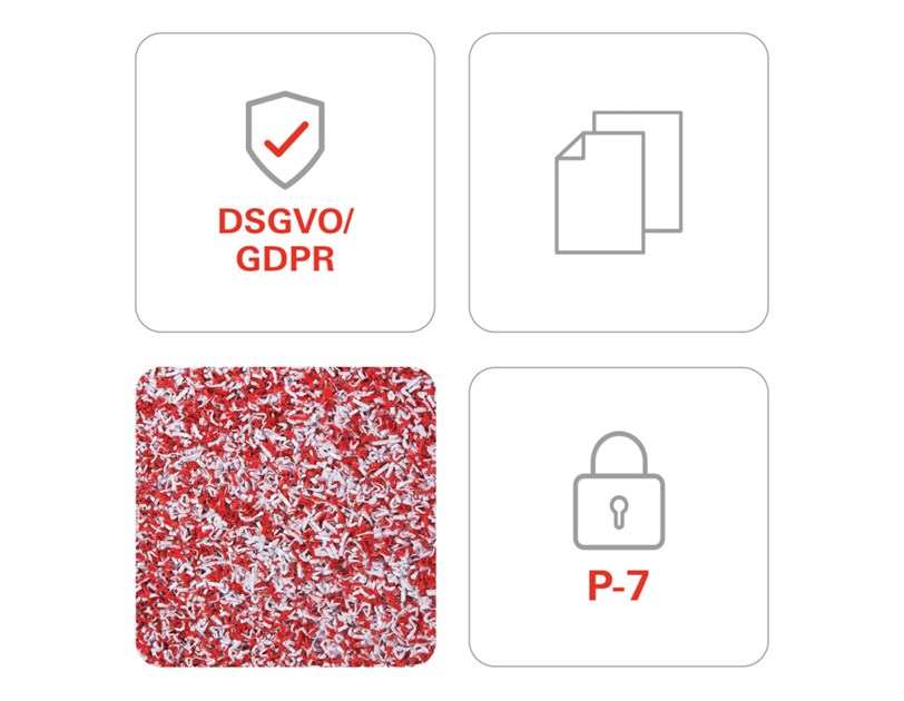 HSM securio B32 uništavač dokumenata, trakasti + poprečni rez, 1×5mm, razina sigurnosti F-3/P-7, kapacitet 82l