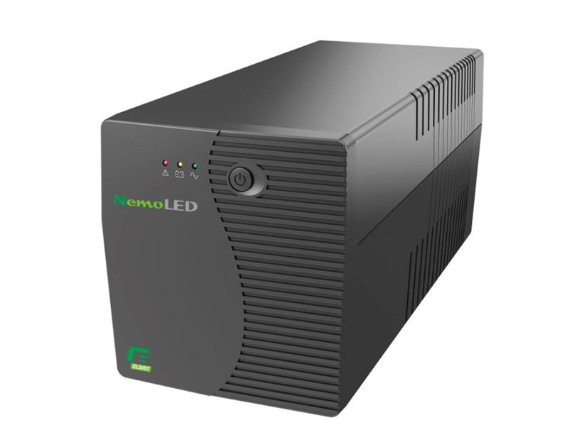 Elsist UPS NemoLED 160 1600VA/600W, Line-Interactive, 4×Schuko, 2x 12V/7Ah, 10min. autonomija