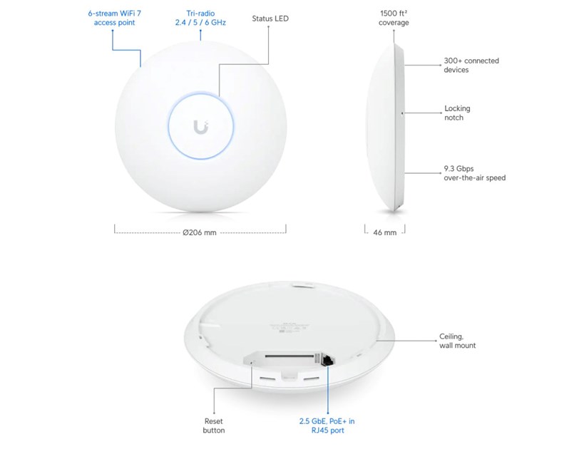 Ubiquiti UniFi WiFi 7 Pro pristupna točka