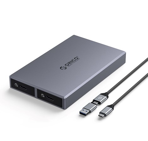 Orico kućište za SSD dvostruko, Thermal fin, 2x M.2 NVMe, USB 3.2 Gen2 protokol, do 1000 MB/S