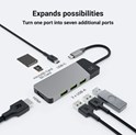 Green Cell HUB adapter 7in1 USB-C (3xUSB-A 3.1 HDMI 4K 60Hz USB-C PD 85W) - za Apple MacBook M1/M2, Lenovo X1, Asus ZenBook, Dell XPS