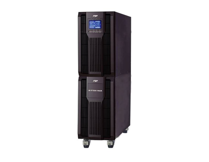 Fortron Source Champ Tower 10000VA/9000W, On-line double conversion, Pure Sinewave, 0.9 power factor, 16pcs CSB 9Ah battery inside, USB, RS-232, EPO