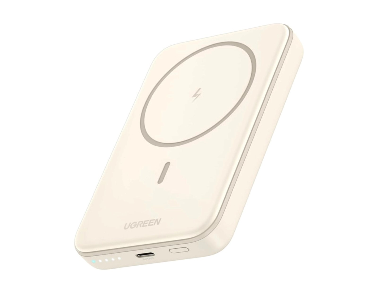 UGREEN prijenosni punjač 10000 mAh, bežično punjenje do 15W, USB-C, Power Delivery do 20W, bijeli