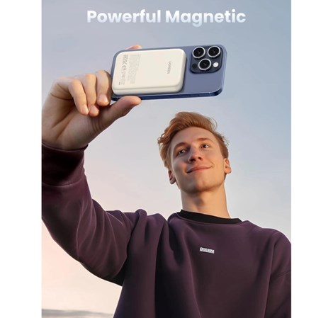 UGREEN prijenosni punjač 10000mAh, bežično punjenje do 15W, USB-C, Power Delivery do 20W, bijeli