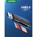 UGREEN čitač memorijskih kartica USB 3.0, TF/SD, crni