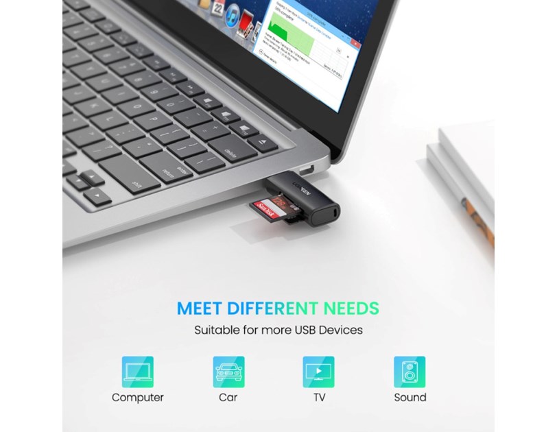 UGREEN čitač memorijskih kartica USB 3.0, TF/SD, crni