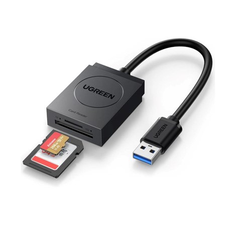 UGREEN čitač memorijskih kartica USB 3.0, TF/SD, 15cm, crni