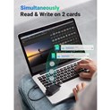 UGREEN čitač memorijskih kartica USB 3.0, TF/SD, 15cm, crni