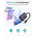 UGREEN čitač memorijskih kartica USB 3.0, TF/SD, 15cm, crni